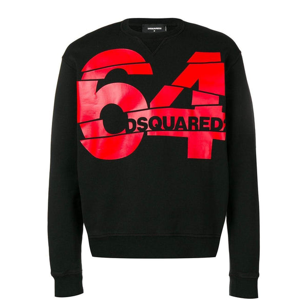 DSQUARED2 64 Logo Sweatshirt, Black-OZNICO