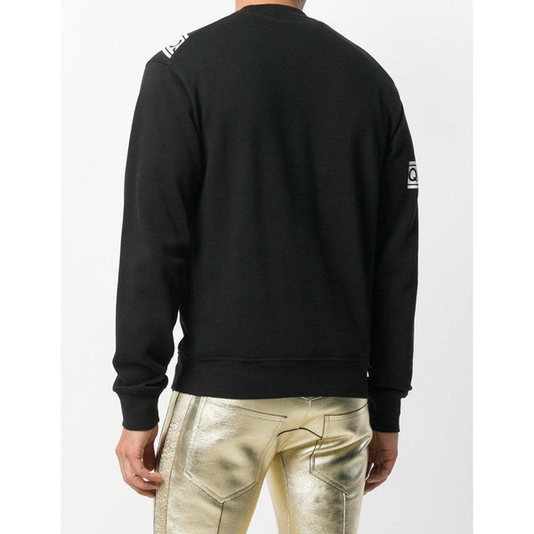 DSQUARED2 Logo Tape Print Sweatshirt, Black-OZNICO
