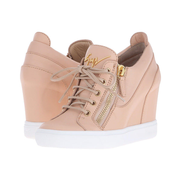 GIUSEPPE ZANOTTI Lorenz Zip-Front Wedge Sneaker, Shell-OZNICO