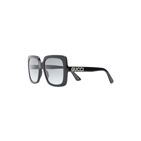GUCCI Mass Large Square Sunglasses, Black-OZNICO