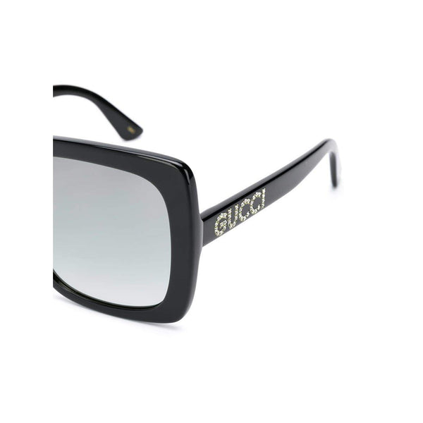 GUCCI Mass Large Square Sunglasses, Black-OZNICO