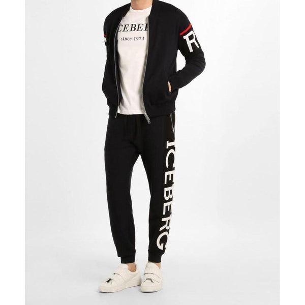 ICEBERG Knit Full Zip Sweater, Classic Blue-OZNICO