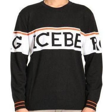 ICEBERG Knit Sweater, Black-OZNICO