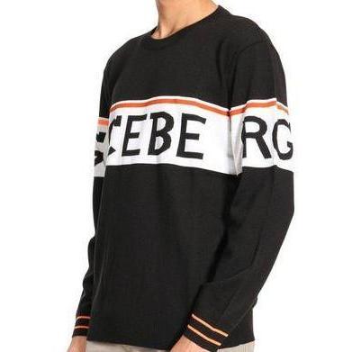 ICEBERG Knit Sweater, Black-OZNICO