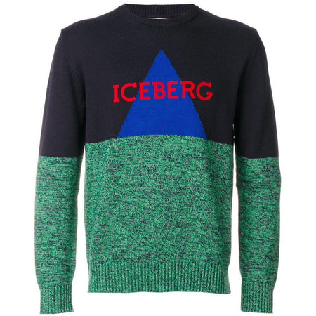 ICEBERG Logo Sweater, White/ Multi