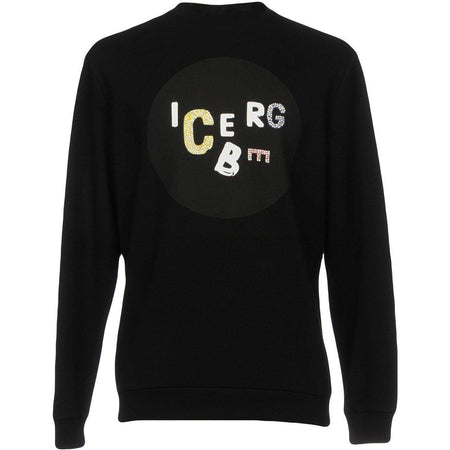 ICEBERG T-Shirt With Deconstructed Maxi-logo, Black