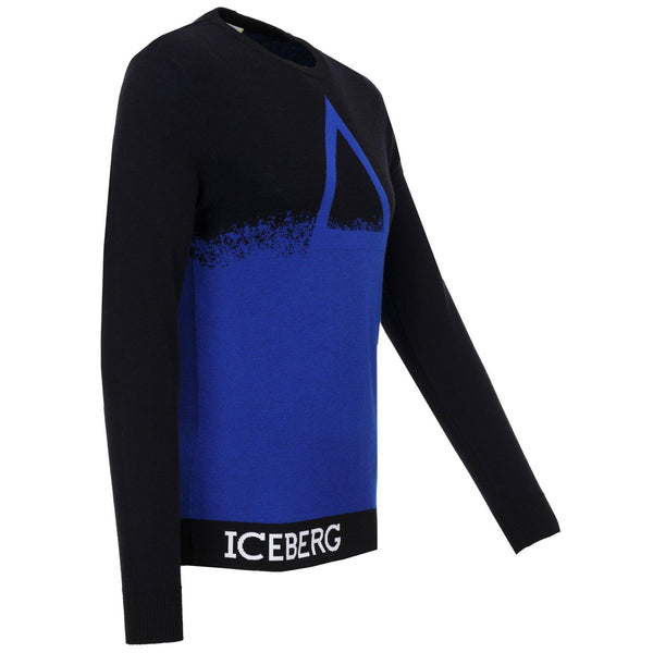 ICEBERG Pyramid Knit Sweater, Black-OZNICO