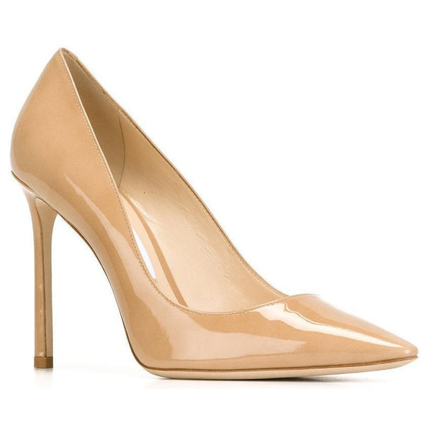 JIMMY CHOO Romy 100 Pumps, Nude-OZNICO