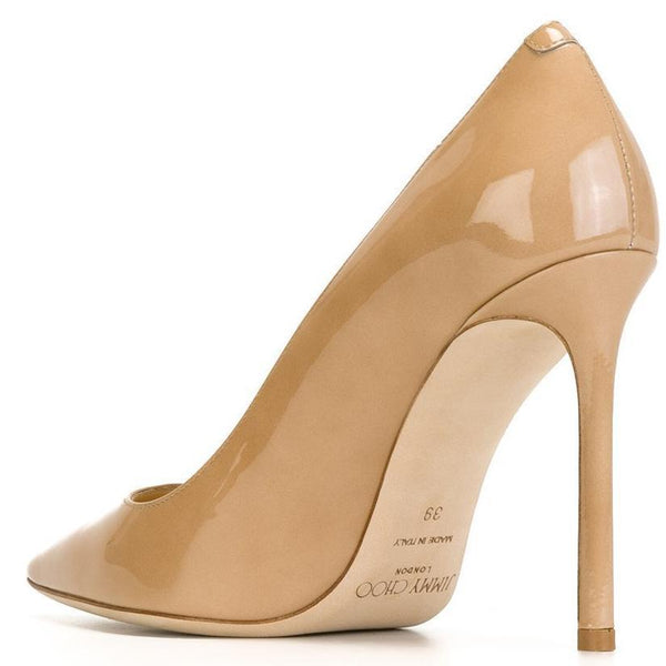 JIMMY CHOO Romy 100 Pumps, Nude-OZNICO