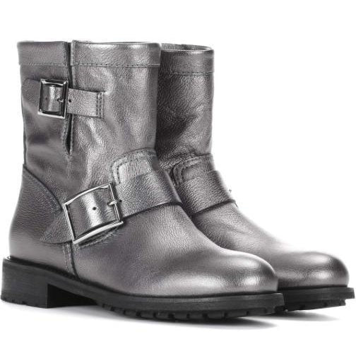 JIMMY CHOO Women's Youth Ankle Boot, Anthracite-OZNICO