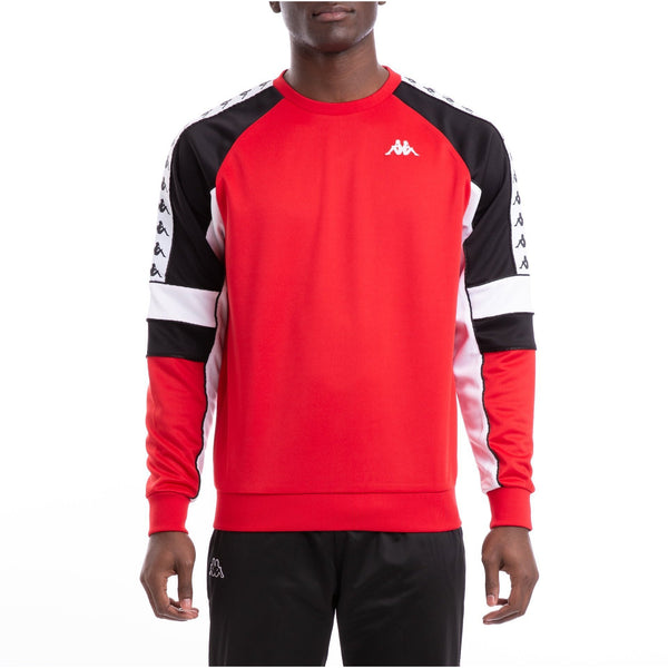 KAPPA 222 Banda Arlton Sweatshirt, Red/ Black/ White-OZNICO