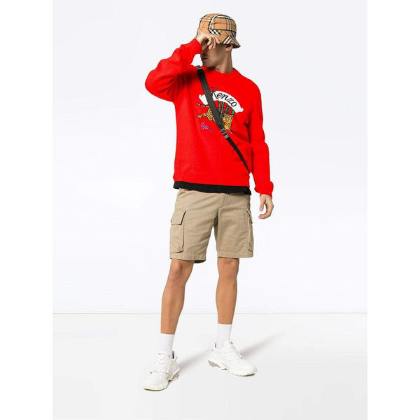 KENZO Bamboo Tiger Sweater, Medium Red-OZNICO