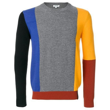 KENZO Colorblocked Knitted Sweater