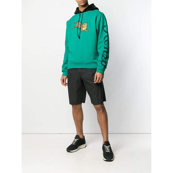 KENZO Jumping Tiger Embroidered Sweatshirt, Grass Green-OZNICO