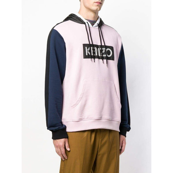KENZO Logo Panelled Sweatshirt, Pastel Pink-OZNICO