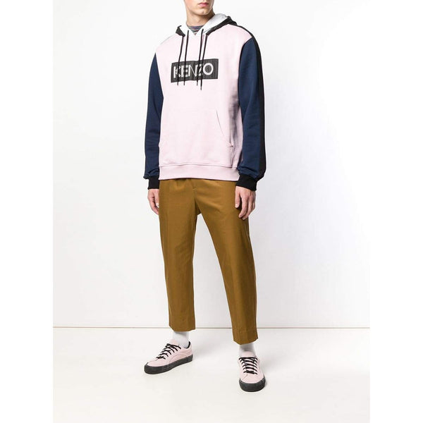 KENZO Logo Panelled Sweatshirt, Pastel Pink-OZNICO