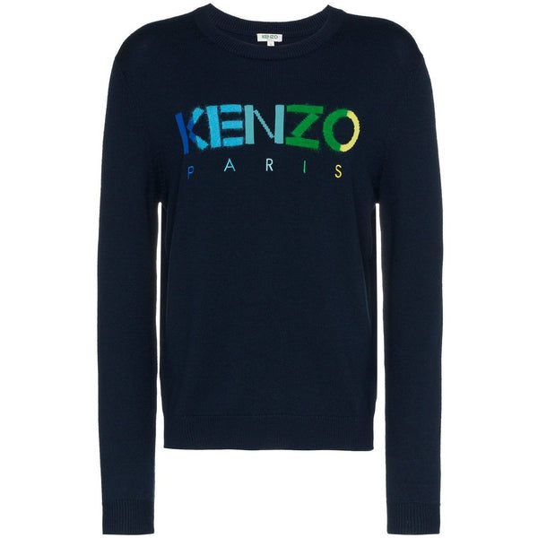 KENZO Knit Crewneck Sweater, Navy Blue –