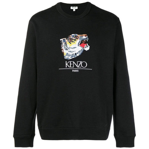KENZO Tiger Head Sweatshirt, Black-OZNICO