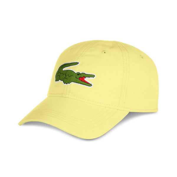 LACOSTE Large Croc Gabardine Cap, Napolitan Yellow –