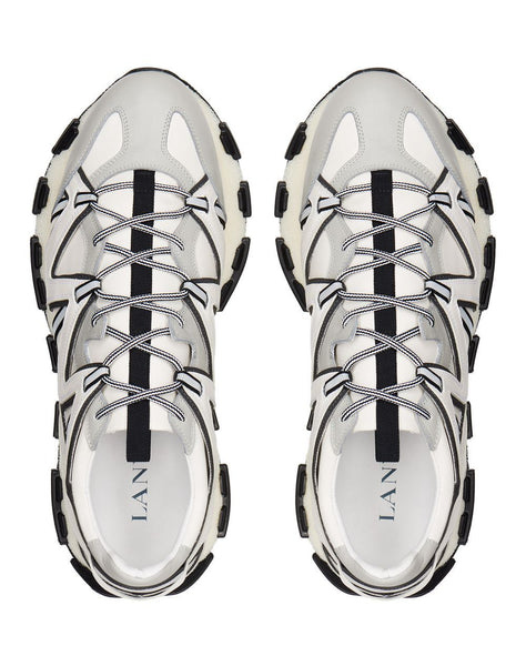 LANVIN Lightning Runner Sneaker, White/ Anthracite-OZNICO