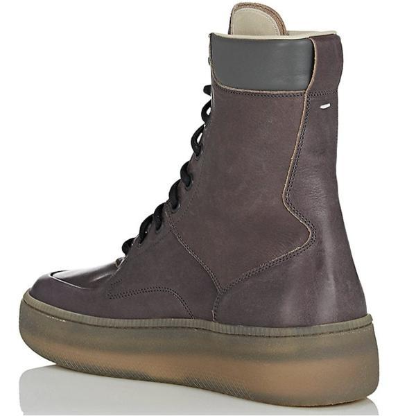 MAISON MARGIELA Men's Zippered Boots, Grey-OZNICO