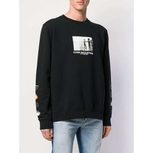 MARCELO BURLON Aliens Crewneck Sweatshirt, Black-OZNICO