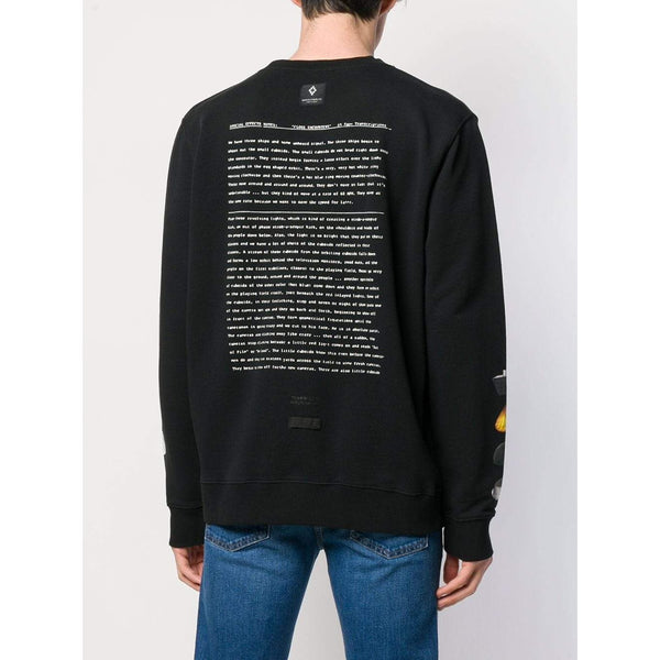 MARCELO BURLON Aliens Crewneck Sweatshirt, Black-OZNICO