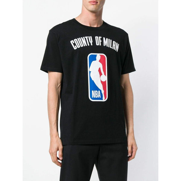 MARCELO BURLON NBA T-Shirt, Black-OZNICO