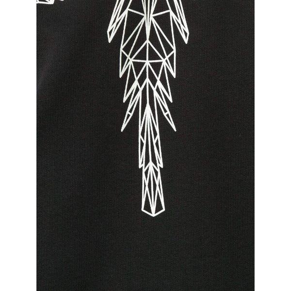 MARCELO BURLON Neon Wings Crewneck, Black-OZNICO