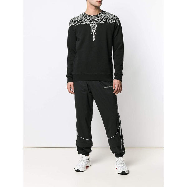 MARCELO BURLON Neon Wings Crewneck, Black-OZNICO