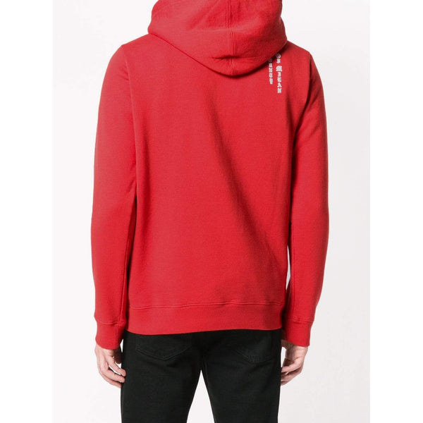 MARCELO BURLON Skull Tattoo Hoodie, Red-OZNICO