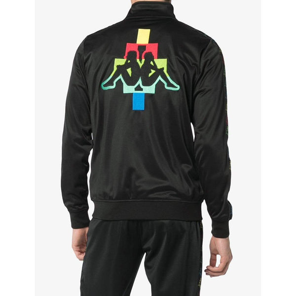 MARCELO BURLON X KAPPA Zip Track Jacket, Black-OZNICO