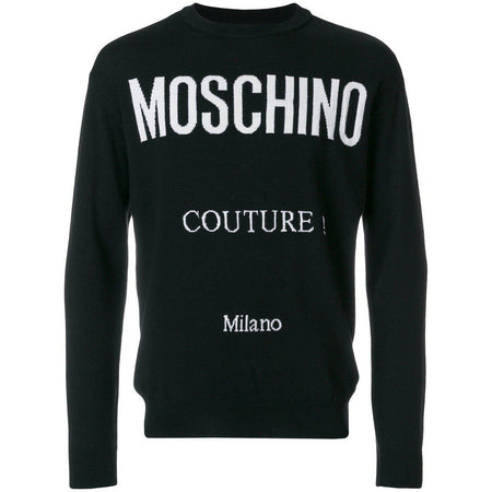 MOSCHINO Logo Band Hooded Sweatshirt, Black
