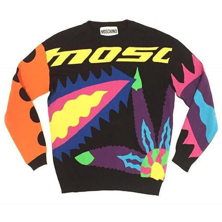 MOSCHINO Zipped Logo Sweatshirt, Black