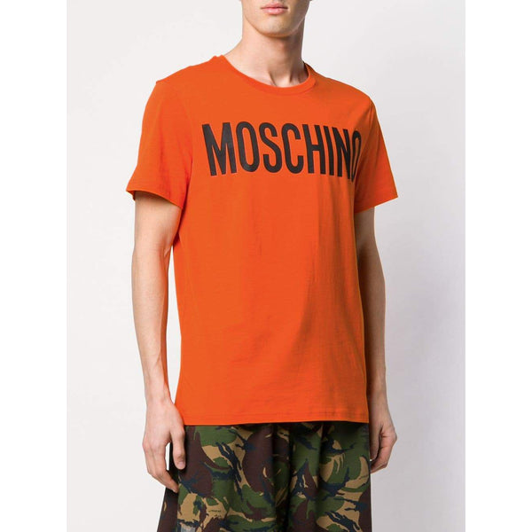 MOSCHINO Logo Print T-Shirt, Orange-OZNICO