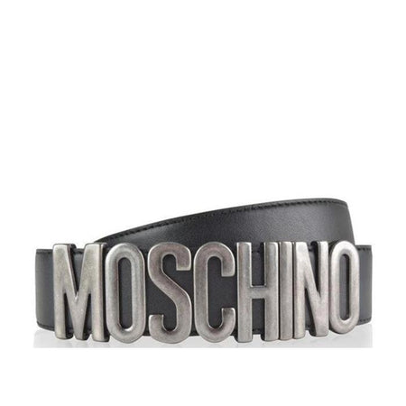 MOSCHINO Textured Logo Belt, Green