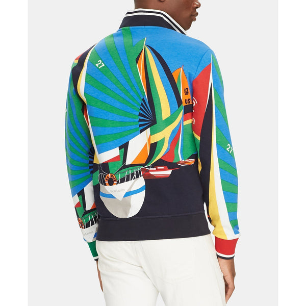 POLO RALPH LAUREN Double-Knit Nautical Track Jacket, Newport Sailing Scarf-OZNICO