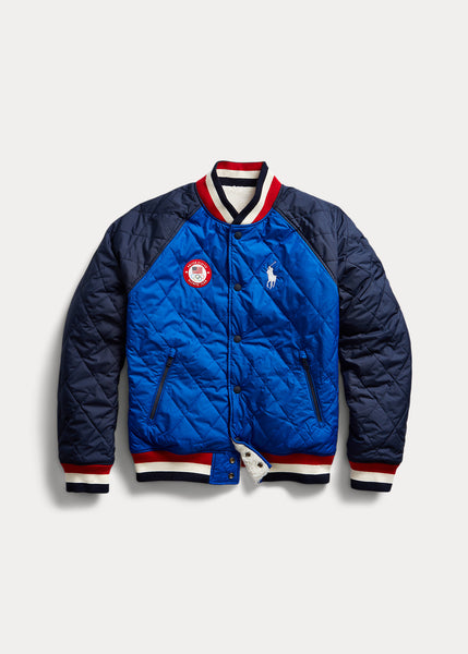 Polo Ralph Lauren Team USA Reversible Jacket, Cream/Royal
