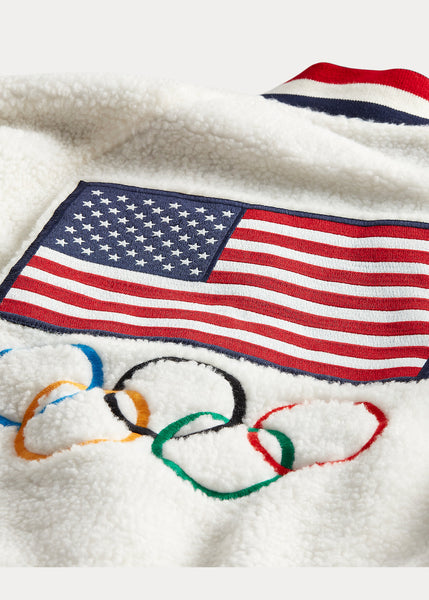 Polo Ralph Lauren Team USA Reversible Jacket, Cream/Royal