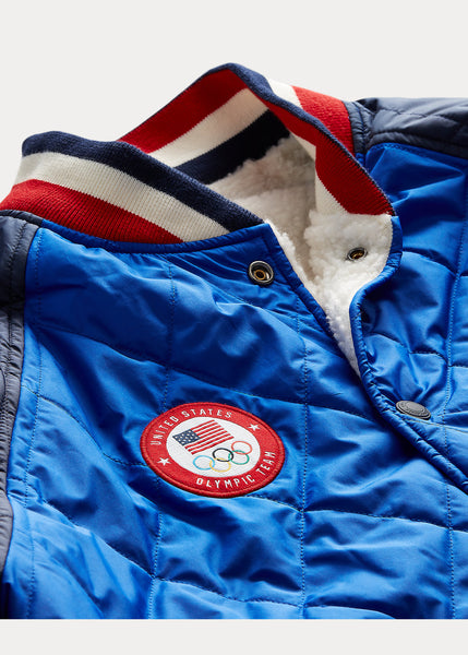 Polo Ralph Lauren Team USA Reversible Jacket, Cream/Royal
