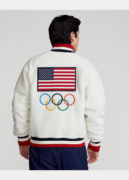 Polo Ralph Lauren Team USA Reversible Jacket, Cream/Royal
