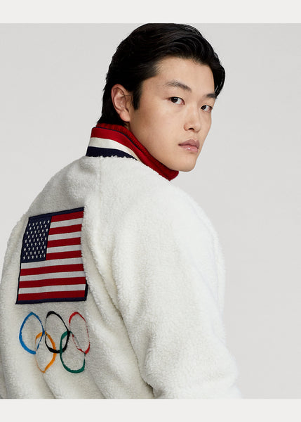 Polo Ralph Lauren Team USA Reversible Jacket, Cream/Royal
