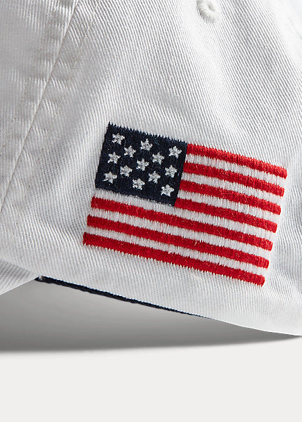 Polo Ralph Lauren Team USA Cotton Chino Ball Cap, White
