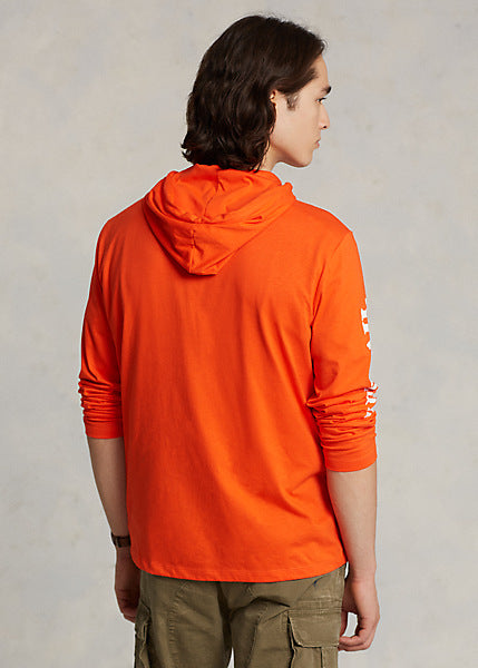 Polo Ralph Lauren Jersey Graphic Hooded T-Shirt, Active Orange