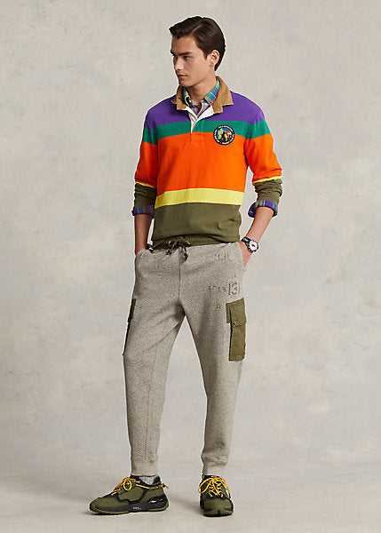 Polo Ralph Lauren Fleece Graphic Cargo Pant, Dark Vintage Heather