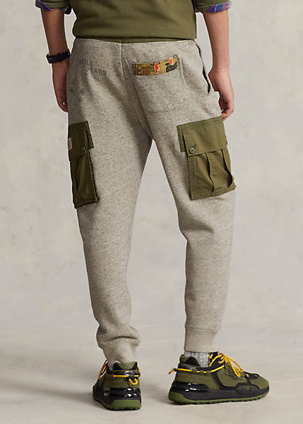 Polo Ralph Lauren Fleece Graphic Cargo Pant, Dark Vintage Heather