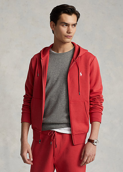 Polo Ralph Lauren Double-Knit Full-Zip Hoodie, Starboard Red – OZNICO