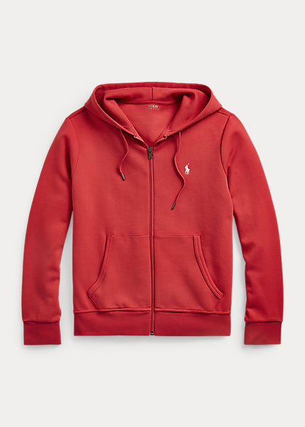 Polo Ralph Lauren Double-Knit Full-Zip Hoodie, Starboard Red
