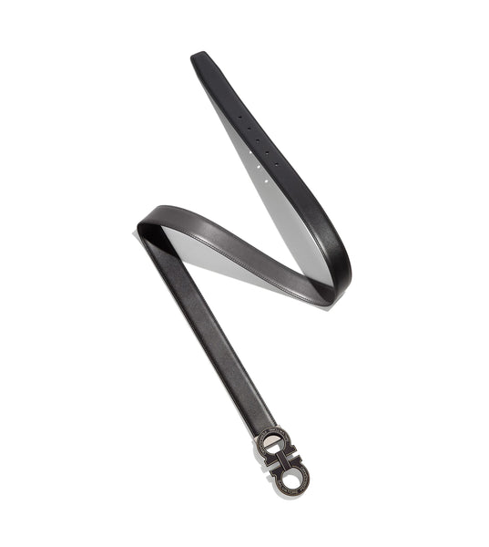 Ferragamo Black Leather Adjustable & Reversible belt – NYC Designer Outlet
