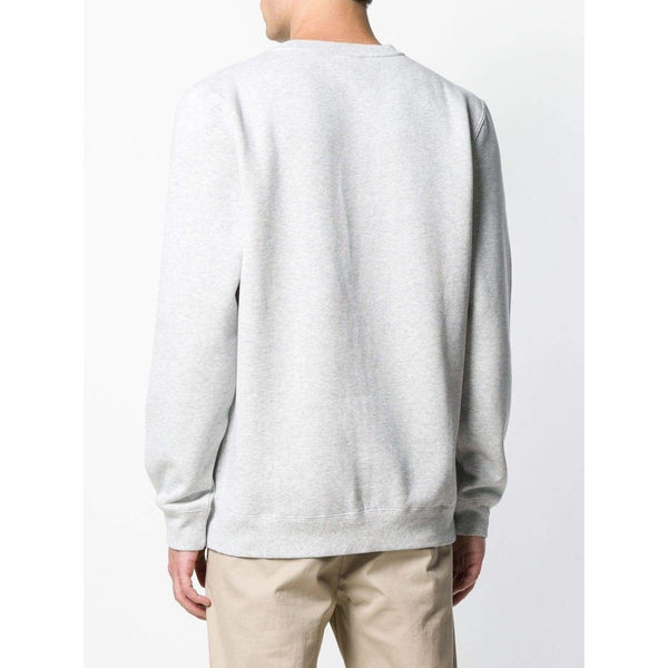 STUSSY Stock Appliqué Crewneck Sweatshirt, Grey Heather-OZNICO